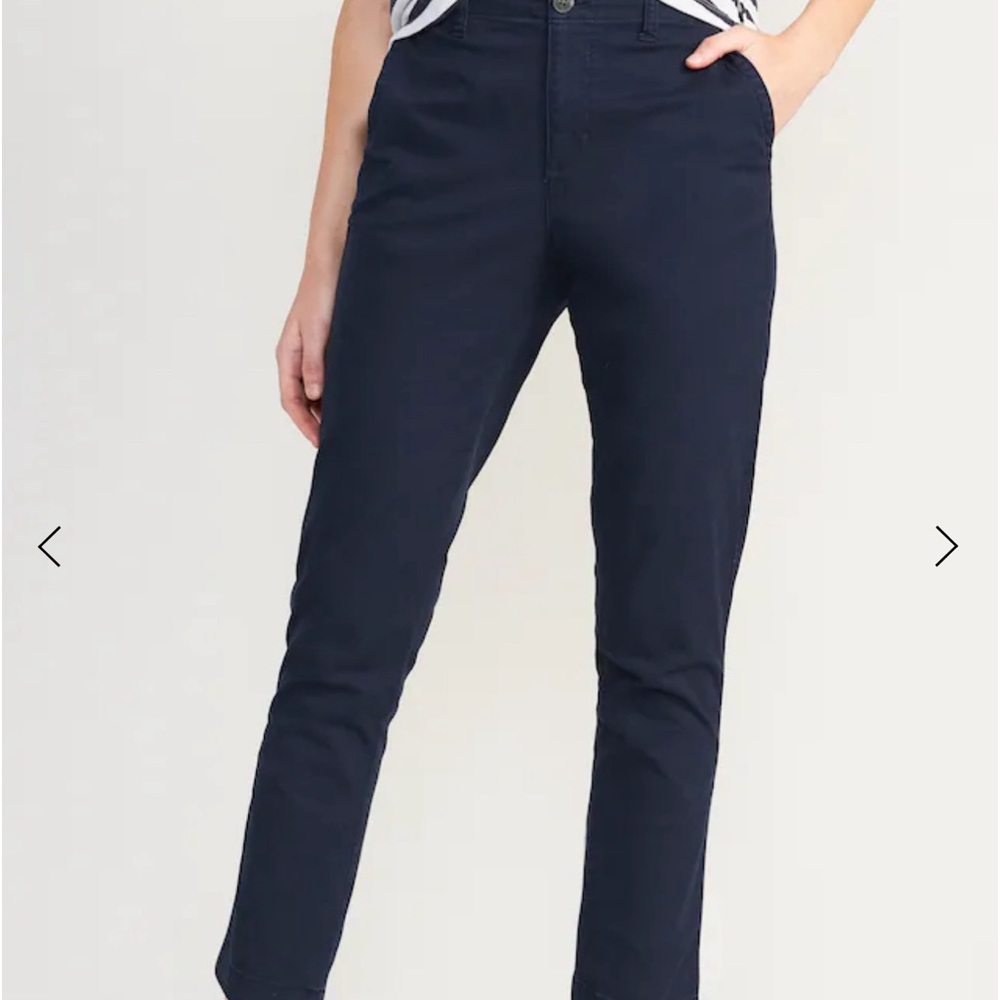 Navy Blue High-Waisted OGC Chino Pants